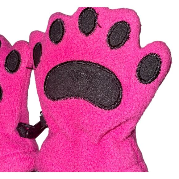 Bear Hands & Buddies Infant Mittens Gloves Pink Girl Warm 0-6 Months Fleece Snow - Picture 2 of 5